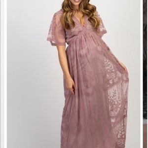 Pink Blush Maternity Dress.